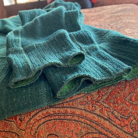 Mountain Hardwear Wool poly stretch full zip jacket sweater dark pine green S M - Picture 13 of 13